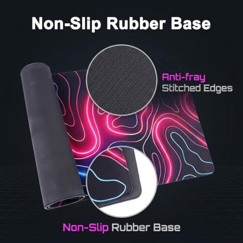 Image of ZORBES Extended Gaming Mouse Pad Big Keyboard Mousepad Large Desk Mousepad with Anti Slip Base for Gaming and Office