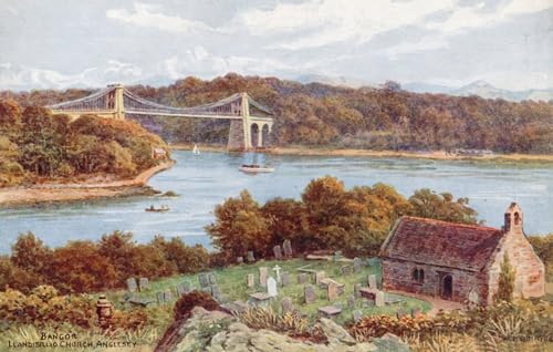 Impression d'art Église Bangor Llandisillio Anglesey Alfred Robert Quinton Toile Premium