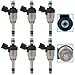 SCITOO Fuel Injectors Automotive Engine 35310-3C560, FJ1441 6Pcs Replacement For 2014-2017 For Hyundai For Azera,For 2015-2016 For Hyundai For Genesis,For 2014-2016 For Hyundai For Genesis Coupe