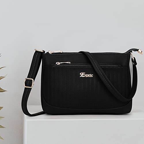 Image of EXOTIC Women's Studded Dual Tone Sling Bag -Green