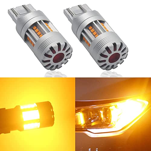 Ampoules LED T20 7443 orange Canbus anti-erreur pour clignotants