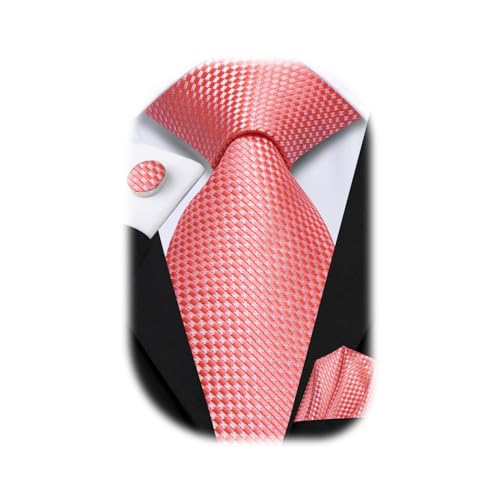 Image of Hi-Tie Men's Tie Sets Silk Paisley Striped Necktie Pocket Square Cuff-links Sets Wedding Business Holiday