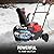 PowerSmart Electric Snow Blower, Corded Single Stage Snow Thrower, 21-Inch, 15-Amp, with LED Light for Yard Driveway