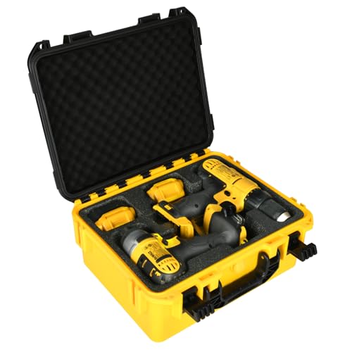 HOSOCASE Estojo Para Furadeira De Impacto Dewalt: Caixa De Ferramentas À Prova D'Água Para Conjunto De Furadeira Sem Escova E Parafusadeira De Impacto Dewalt 20V Max Xr, Bolsa De Ferramentas Para Fu