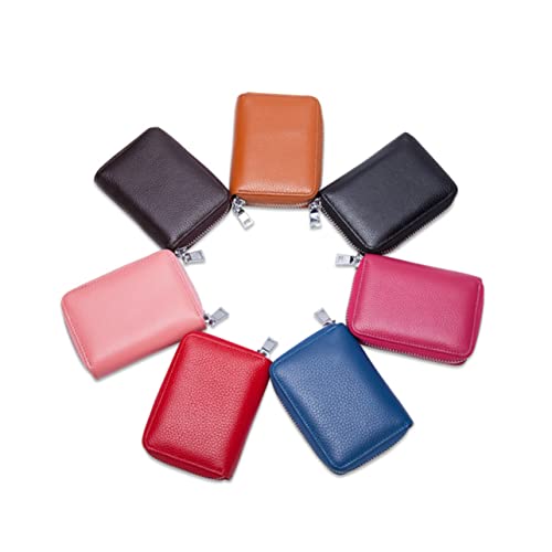 Accordion Credit Case Organizer Zip Pouch Multi-card Holder for Travel Lightweight and Durable for Men Women Coffee Color3