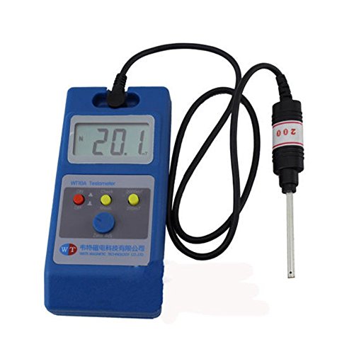 Image of WT10A LCD Gaussmeter Tesla Meter, Surface Magnetic Field Tester with N /S Polarity Function & Metal Probe - Portable Fluxmeter for Magnet, Motor Testing