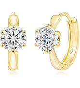 Sereney Sterling Silver Hoop Earrings for Women, 0.5CT 14K Gold Hoops Earrings for Hypoallergenic...