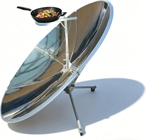 CheriMuMu 1500W Parabolic Sun Oven Portable Solar Cooker for Camping