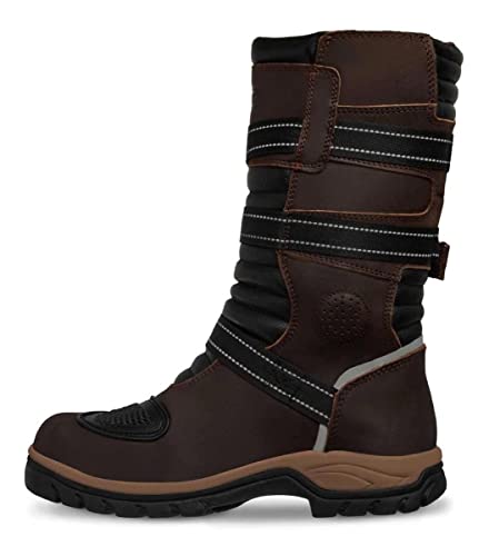 WORKLAND 77415 Motorcycle Boots for Men - Leather Boots with Protections - Work Boots For Men - Rubber Sole Slip Resistant and Reflective Motorcycle Riding Boots - Botas para Motocicleta Hombre4