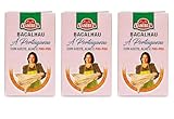 Ramirez Bacalhau à Portuguesa 3 x 120g – Portugiesischer Kabeljau in Olivenöl, Knoblauch & Piri-Piri – Verzehrfertiger Stockfisch – Traditionelle portugiesische Meeresfrüchte-Spezialität