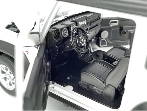 Image of 1:24 Alloy Model Car Compatible for Suzuki Jimny Style, Diecast Pull Back Toy Car with Light & Sound for Kids Boys Girls Gift (White)