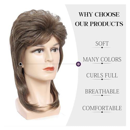 Lotfon Mullet Wigs For Men 80S Party Accessory Cosplay Wig thumb #5