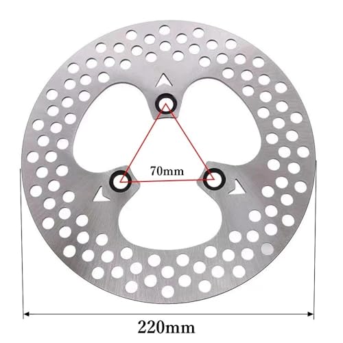 Disque de frein moto flottant 220mm ventilation accrue pour Aerox - 5