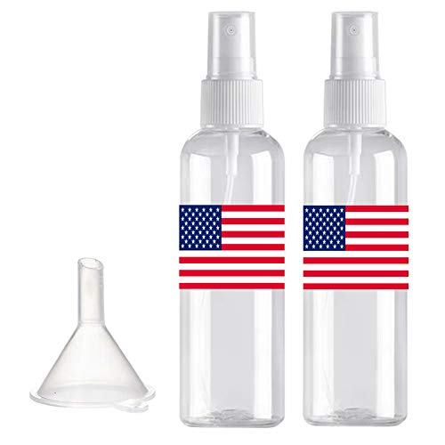 WYK 2PCS PET Spray Bottle 3.4oz Plastic Spray Bottle Split Bottle with a Small Funnel