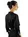 Luxury Divas Black 3/4 Sleeve Satin Bolero Shrug Jacket Size X-Small Black Small
