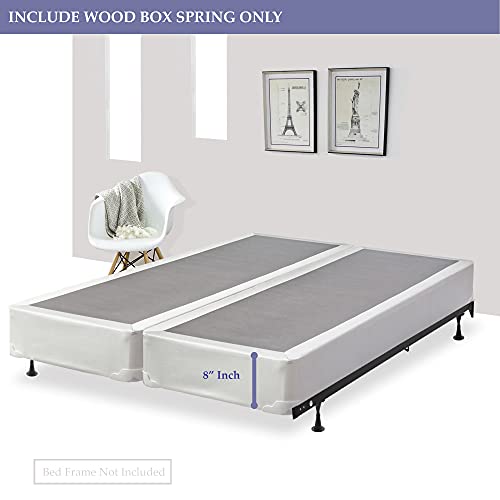 Continental Sleep 8-Inch Fully Assembled Wood Traditional Box Spring/Foundation For Mattress Set, King, Beige #TOP1