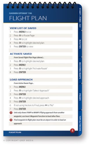 Garmin GPSMAP 196 Qref Checklist (Qref Avionics Quick Reference)      Spiral-bound – December 15, 2008