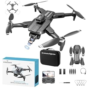 4k Drone (Equipped with dual cameras), Foldable Drones, small-scale Drone With Height Setting Function, Six-pass Gyroscope, Gesture Photo, Video Recording, Headless Mode, Emergency Stop, Trajectory Flight, Gravity Sensing, and Auto-photography for Adults and youth (40 minutes flight time)