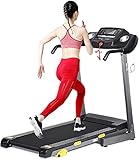 Treadmill for Home Folding Treadmill Electric Treadmill Workout Running Machine with 3-Level Manuel Incline Adjustment & Pre-Set Training Programs Large LCD Display Cup Holder for Home Use