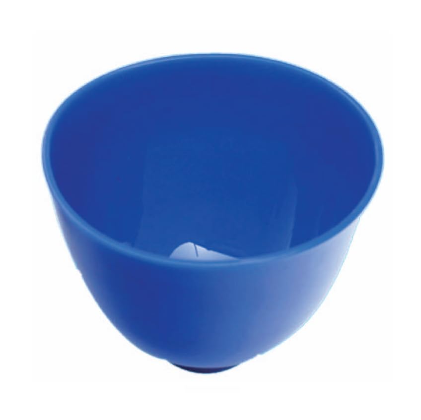 SDent® USA FDA & TUV CE 2 Pieces Large Size 130 x 96mm 690ml Dental PVC Rubber Mixing Bowl for Alginate and Plaster Materials (Color Random)