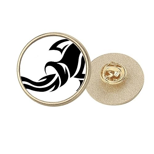 Broche ronde constellation Verseau dorée M, le cadeau d'anniversaire astrologique idéal