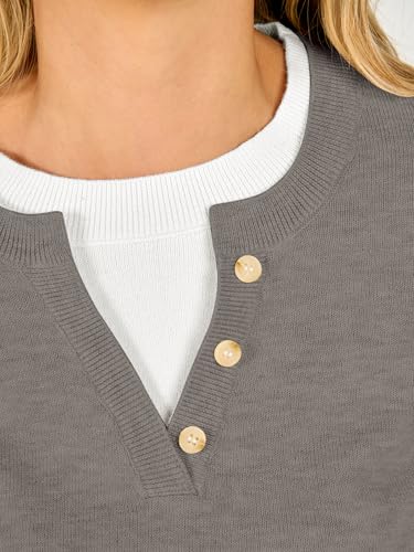 Image of ANRABESS Sweaters for Women 2026 Fall Long Sleeve Lightweight Pullover Tops