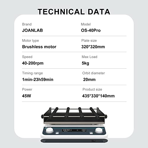 Joanlab OS Lab Orbital Shaker Mixer 40-200Rpm Adjustable thumb #1