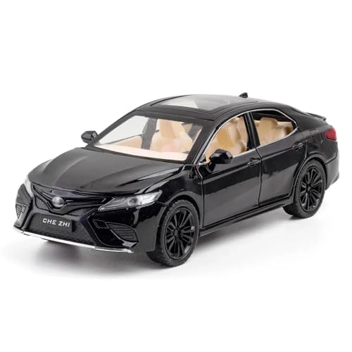 Image of 1 /24 Big Toyota Camry Toy Car Metal Pull Back Diecast Car with Openable Door and Sound Light, Gifts Toys for Kids【 Black 】