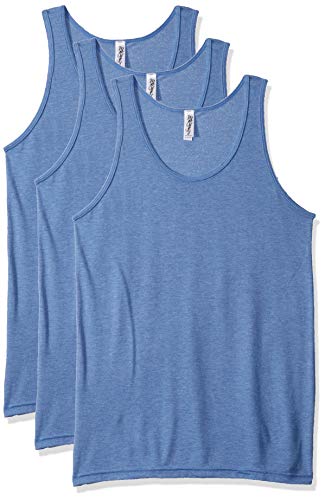 Marky G Apparel Men's Triblend Tank Top (3 Pack), Athletic Blue, M