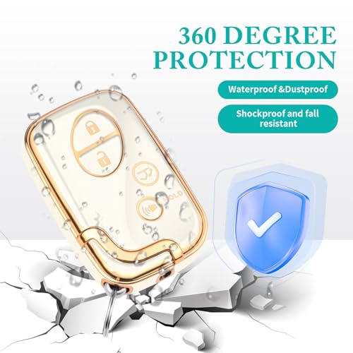 Image of MILD EAST for Lexus Key Fob Cover with Keychain | Compatible with 2009-2015 Lexus RX350 RX450 GX460 LX570 CT200h ES350 GS300 GS430 GS450h GS460 IS250 IS350 LS460,TPU