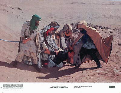 Jewel of The Nile 11x14 Lobby Card Danny DeVito Being Captured in Desert