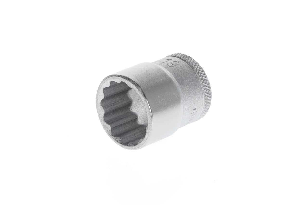 GEDORE Socket, 3/8" 10 mm drive, Bi-hex, 19 mm AF, Tool, D 30 19, Chrome-plated steel