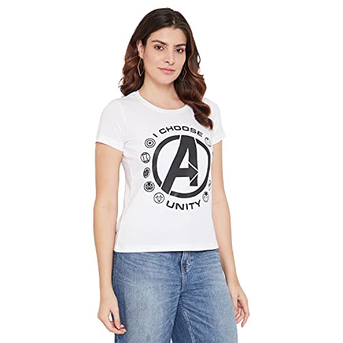 Image of Marvel Women Round Neck Short Sleeves T-Shirt