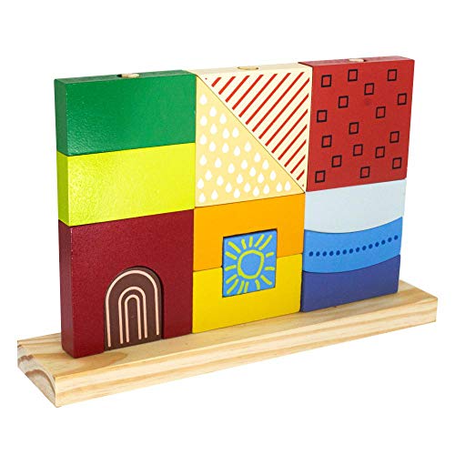 Encaixe Vertical - Carimbras - Brinquedo Educativo De Madeira