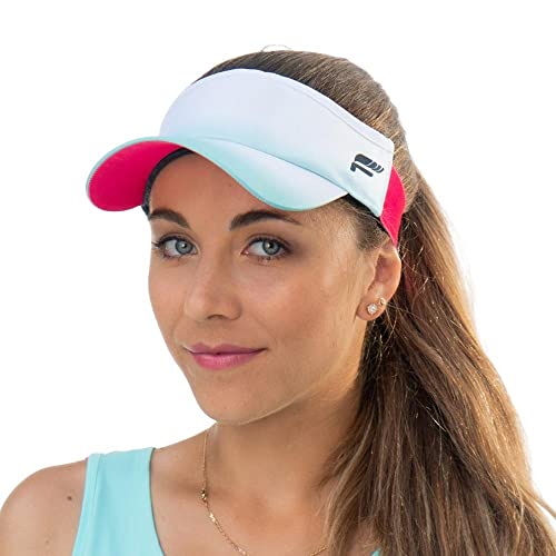 Sun Visor Hat, Beach Tennis Sun Hat, Upf 30+ Protection, Flex Stretch Elastic Band, Moisture-Wicking Mesh Interior (Aqua) #TOP13