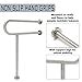 HECASA 24 Inch Handicap Grab Bars Rails 304 Stainless Steel Toilet Handrail Bathroom Safety Bar Wall Mount Floor Support Assist Bar for Disabled Elderly Mounted Bath Grips