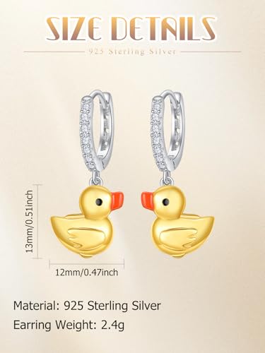 Silver Hoops Earrings for Women 925 Sterling Silver Hoop Animals Dangle Earrings Hypoallergenic Sleeper Huggie Earring3