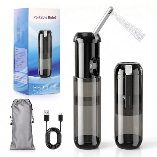 Imptweha Portable Bidet Travel Size - Electric Handheld Travel Bidet Washer for Freshness on The Go, IPX7 Waterproof Toilet Sprayer for Post-Bathroom Hygiene, Camping & International Travel Essentials
