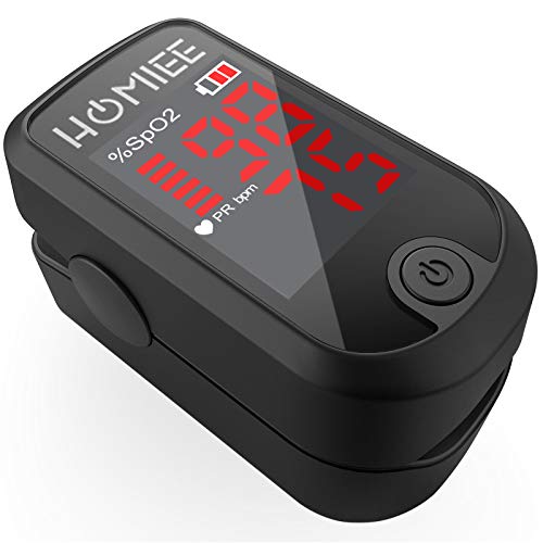 Finger Pulsoximeter, Fingeroximeter Digitaler LCD Bildschirm Messen Sauerstoffgehalt im Blut SpO2, Finger Herz Sauerstoffsättigung Herzfrequenz