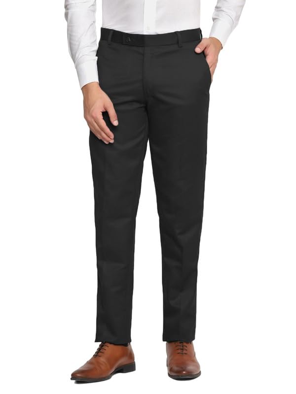 MANCREW Formal Pants for Men - Flat Front, Regular Fit, Solid, Wrinkle Free Formal Trousers for Men