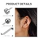 Abaodam Stainless Steel Ball Earrings 8pcs Set Women’s Geometric Post Earrings Lightweight Fashionable Silver Tone for Everyday Wear