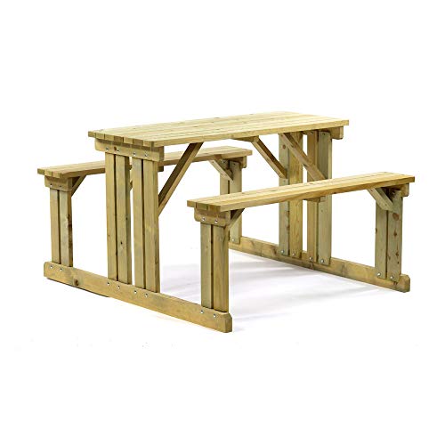 LeisureBench 6 Seat Mid-Height Poseur Easy Access Garden Picnic Table