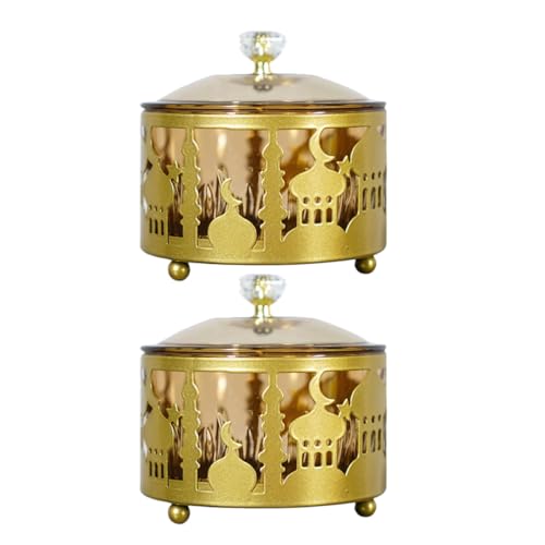 MERRYHAPY Cajas Decorativas para Dulces y Chocolates, 2 Unidades Estilo Medio Oriente para Bodas y Fiestas, Bandejas Prácticas para Snacks y Regalos