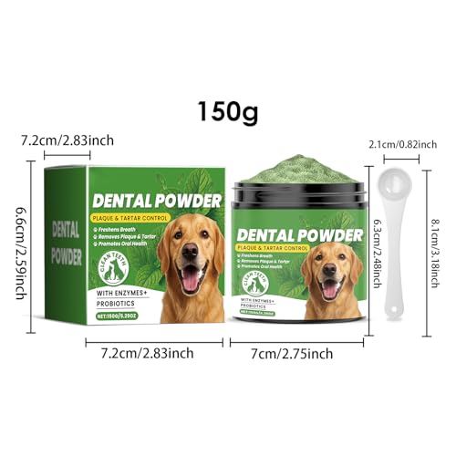 Pó Para Cães - Produto De Limpeza Para Cães,Refrescante Natural Com Colher 150g, Removedor De Mancha
