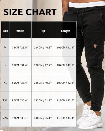 Pantalon cargo décontracté ajusté doté de poches ergonomiques et cordon