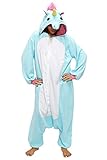 Anebalrui Damen Herren Jumpsuit Overall Fasching Tier Einhorn Kostüm fasching Anime Cosplay Halloween Karneval Kostüm Schlafanzug Pyjama Erwachsene (XL für 176cm-185cm/69.0\