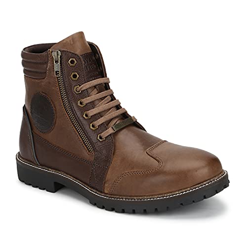 20 Best Leather Boots for Men in India: Exclusive Collection 4 Royal Enfield Platoon Boots Brown & Tan EU42/UK8