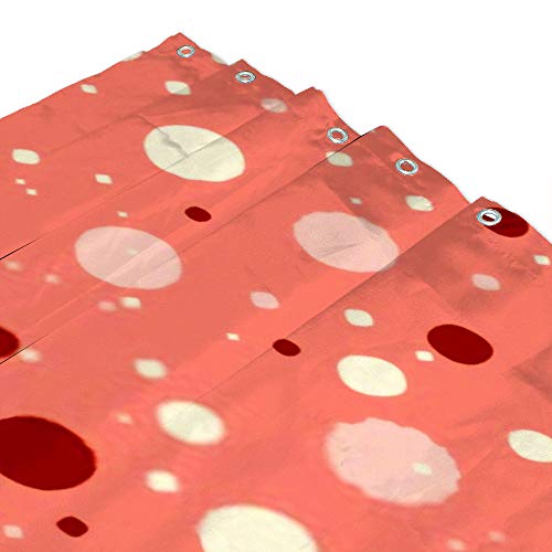 Rideau de douche en polyester 168x183 cm imperméable avec crochets en C