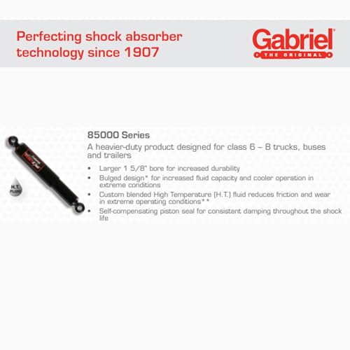 Image of Gabriel 85656 FleetLine HD Truck Rear Shocks Absorber Fits International MV607, MV60E, MV, DuraStar; Ford F-650, F-750; Glaval Bus Concorde II; CE School Bus; Starcraft Allstar XL & XLT
