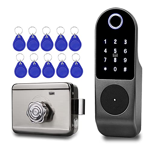 OBO HANDS Cerradura inteligente electrónica biométrica de huellas dactilares cerradura de puerta contraseña virtual Wechat código QR tarjeta de huella dactilar para dormitorio seguridad en el hogar Cover